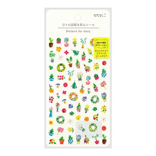 Midori - Stickers for diary Daily records Flowers