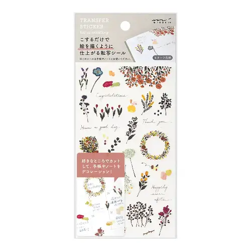Midori – Transfer Sticker 2580, Motif Flower