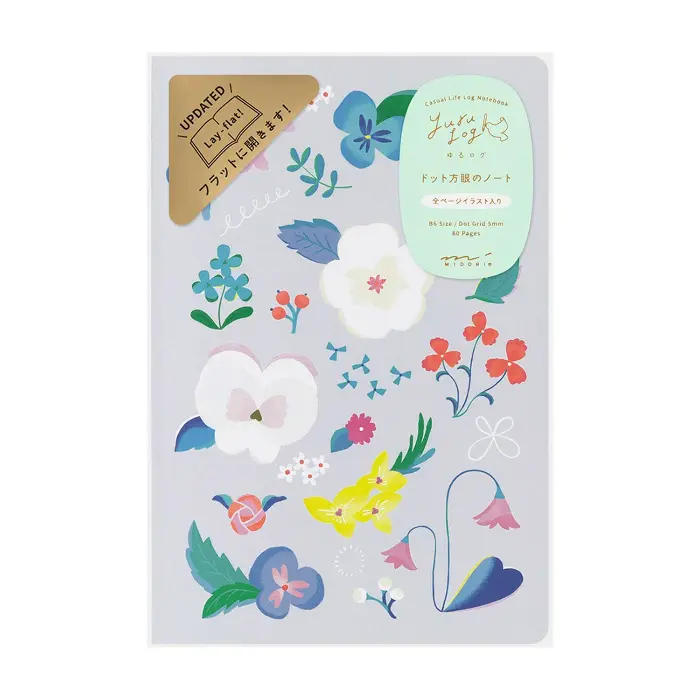 Midori – Yuru Log Notebook B6, Floral