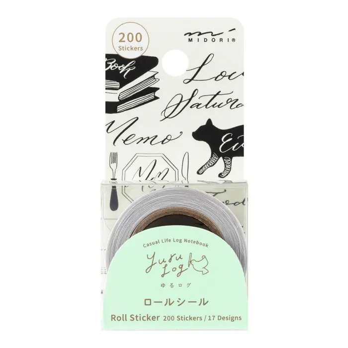 Midori – Yuru Log Roll Sticker Calligraphy