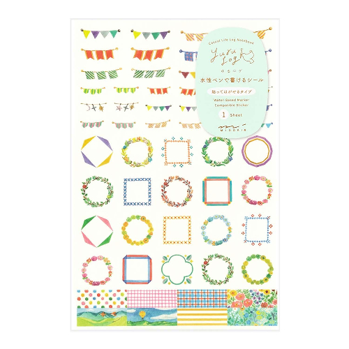 Midori - Yuru Log Sticker 1 Sheet Decoration