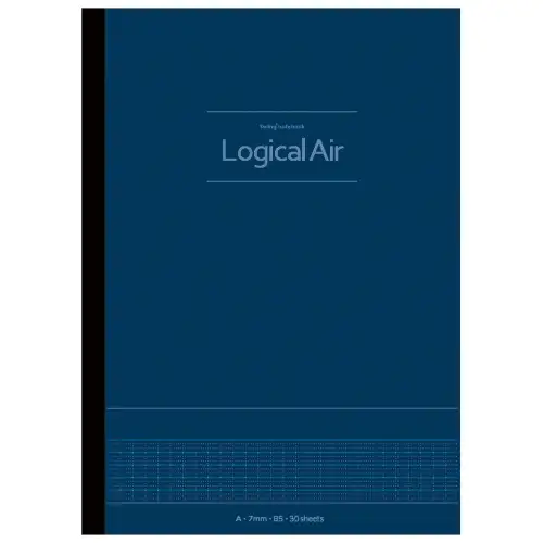 Nakabayashi - Logical Air Notebook A4, Righe 7 mm, Blu Navy