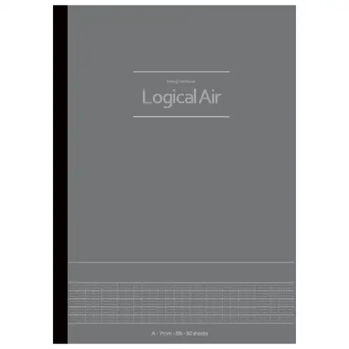Nakabayashi - Logical Air Notebook A4, Righe 7 mm, Gray