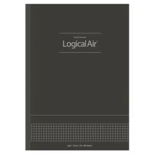 Nakabayashi - Notebook Logical Air Business [Quadretti 5mm, Formato A4, 80 fogli, Copertina Nera] (ﾉ-A405SD)