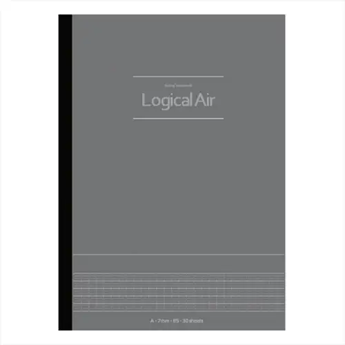 Nakabayashi - Logical Air Notebook B5, Righe 7 mm, Gray