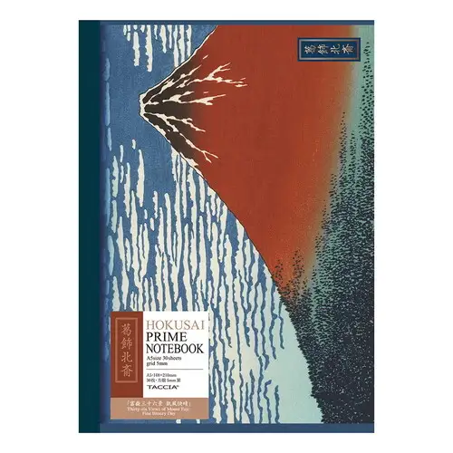 Nakabayashi – Taccia Notebook Ukiyoe, Quadretti 5mm, 30 fogli, Katsushika Hokusai, A5