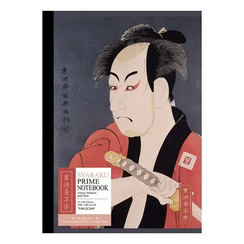 Nakabayashi - Taccia, Notebook Ukiyoe, 30 fogli, Quadretti 5mm. Toshusai Sharaku, A5, NA505S-6