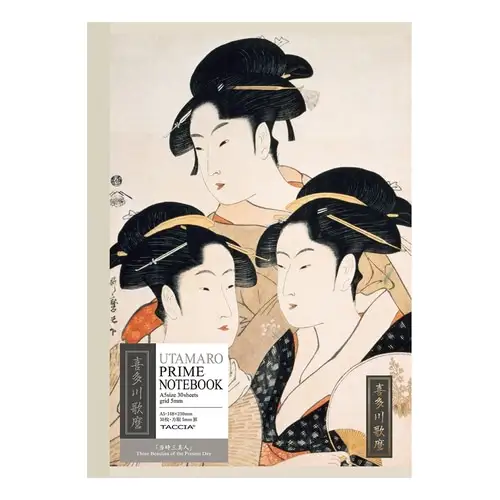Nakabayashi - Taccia, Notebook Ukiyoe, 30 fogli, Quadretti 5nn, Utamaro Kitagawa, A5, A507S-15