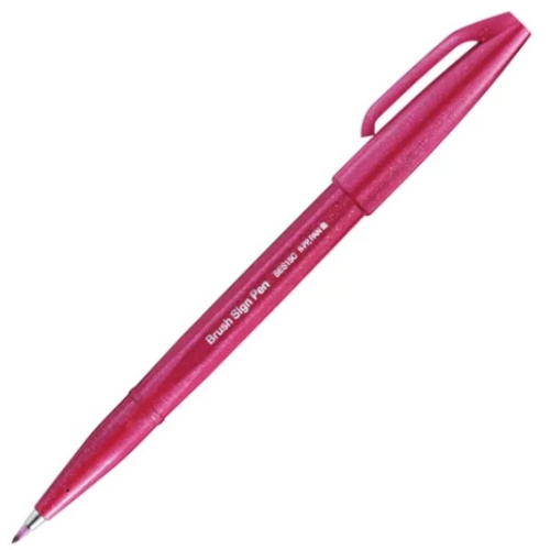 Pentel - Sign Pen Brush (Rosso Carminio)