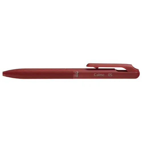Pentel - Calme, Penna a sfera a base d'olio, Fusto Rosso, Inchiostro Rosso, 0.5mm [BXA105B-B]