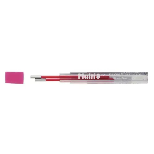 Pentel - Ricarica mina per Multi 8, Mina Color Rosa Fluorescente 2mm, 2 pezzi [CH2F-P]
