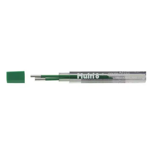 Pentel - Ricarica mina per Multi 8, Mina Color Verde 2mm, 2 pezzi [CH2-D]