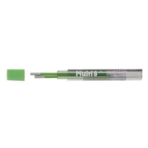 Pentel - Ricarica mina per Multi 8, Mina Verde Chiaro 2mm, 2 pezzi [CH2-K]