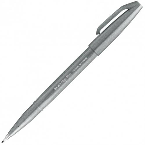 Pentel - Sign Pen Brush (Grigio)