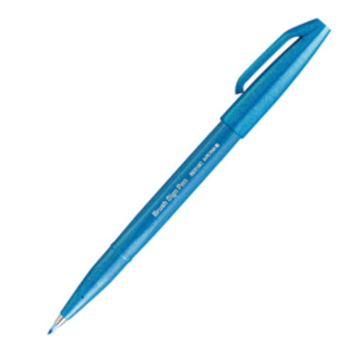 Pentel - Sign Pen Brush (Azzurro)
