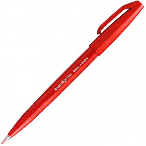 Pentel - Sign Pen Brush (Rosso)