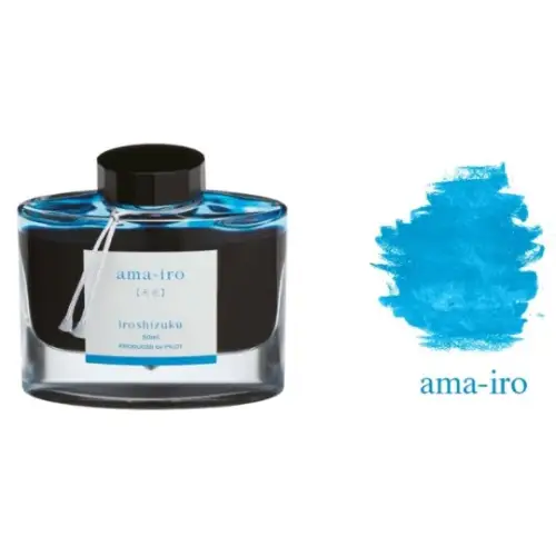 Pilot – Iroshizuku, Inchiostro per stilografica, Ama-iro (Azzurro Cielo), flacone 50 ml