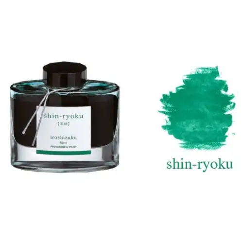 Pilot – Iroshizuku, Inchiostro per stilografica, Shin-Ryoku (Verde Foresta), flacone 50 ml