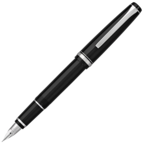 Pilot - Penna stilografica giapponese Falcon Metal Nero FINE [Pennino Oro 14 Kt] (Top quality)