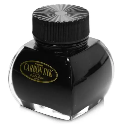 Platinum - Carbon Bottle Ink 60ml, Black (Inchiostro Nero permanente)