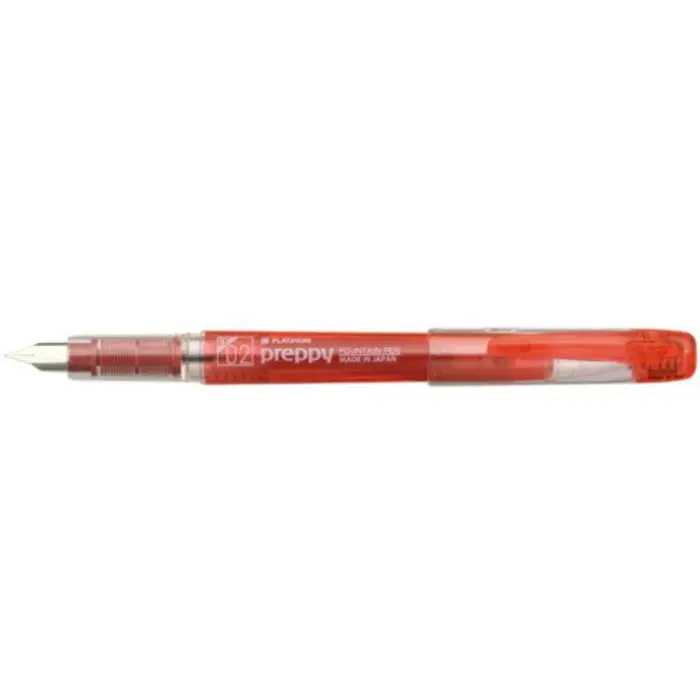 Platinum – Stilografica Preppy 0.2 (EF), Fusto Rosso