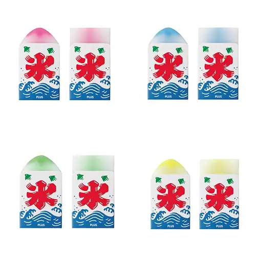 Plus - Gomma Monte Fuji, Limited Edition, Shaved Ice (Blue Hawaii, Strawberry, Melon, Lemon)