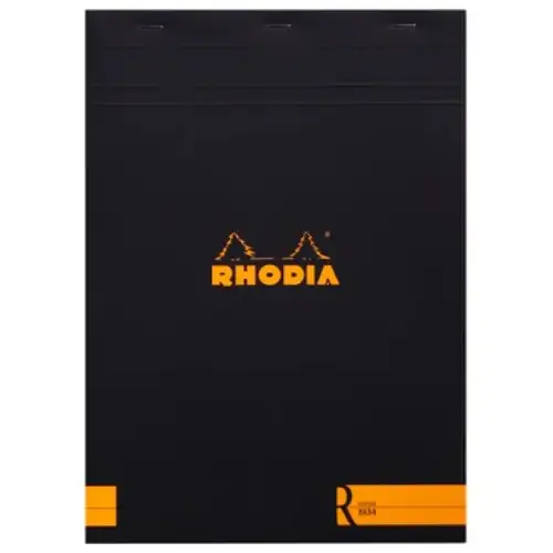 Rhodia - Block Notes N°18, A4, Righe 8mm, Carta avorio
