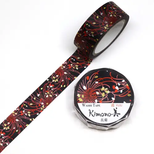 Saien - Washi Tape, Kimono MASKING TAPE Rangiku [Misura: 15mm x 7m] GR2029