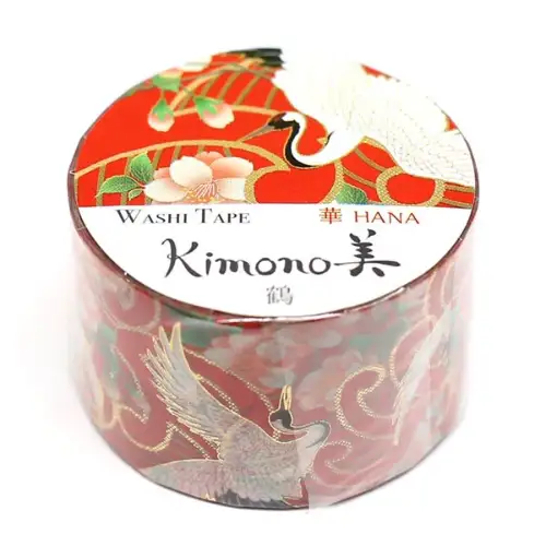 Saien - Washi Tape, Kimono Crane [Misura: 25mm x 5m] GR1008