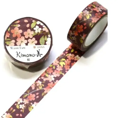 Saien - Washi Tape, Kimono MASKING TAPE Sakura [Misura: 15mm x 7m] GR1013