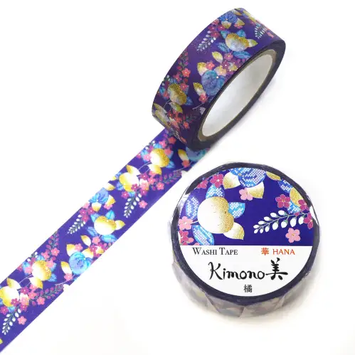 Saien - Washi Tape, Kimono Tachibana [Misura: 15mm x 7m] GR1073