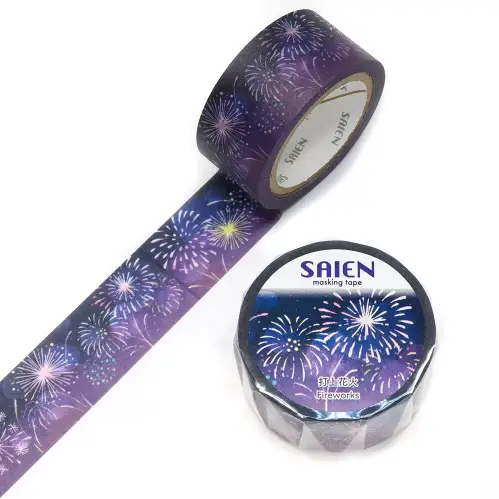 Saien - Washi Tape, MASKING TAPE HANABI [Misura: 20mm x 7m] UR4045