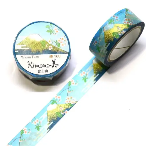 Saien - Washi Tape, Kimono MASKING TAPE Mt. Fuji [Misura: 15mm x 7m] GR2015