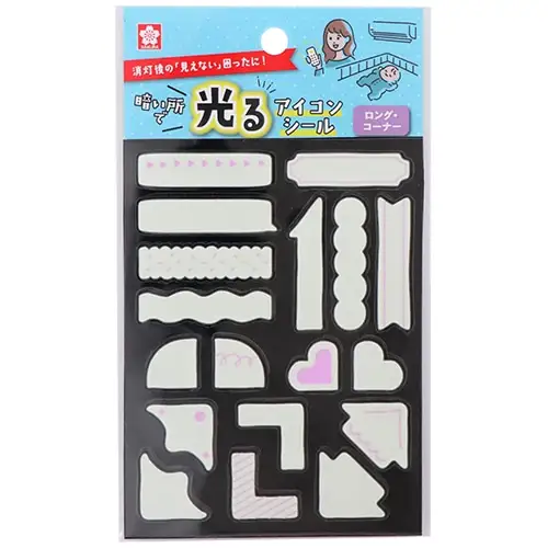 Sakura – Glow in the dark icon sticker Long Corner
