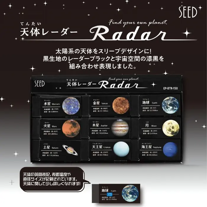 Seed – Celestial Radar Eraser, Single Piece (Assorted Solar System)