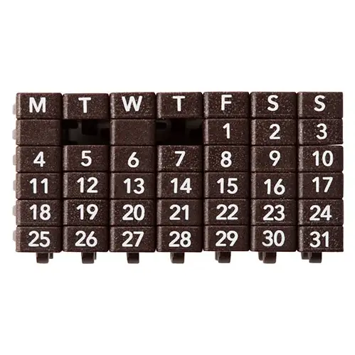 Shachihata - Timbro Calendario, Settimana Universale in Inglese [GRJ-5ACE]