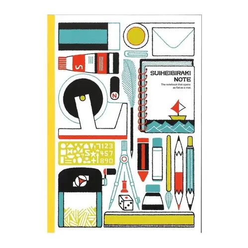 Showa Notes - Suiheibiraki Note, Stationery, Aperto rimane piatto fino a 180°, 30 Fogli, Righe 7mm, B5 [0980000-06]