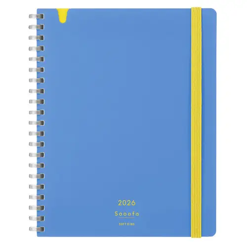 Kokuyo - Agenda mensile B6, Soofa Soft Ring Diary 2026, Light Blue