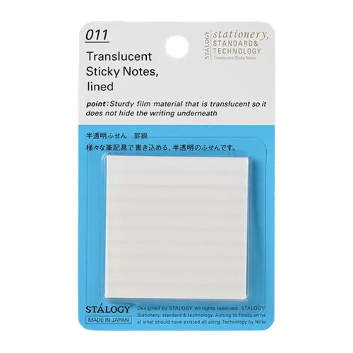 Stalogy – Translucent Sticky Notes Lined, 50mm (S3052)