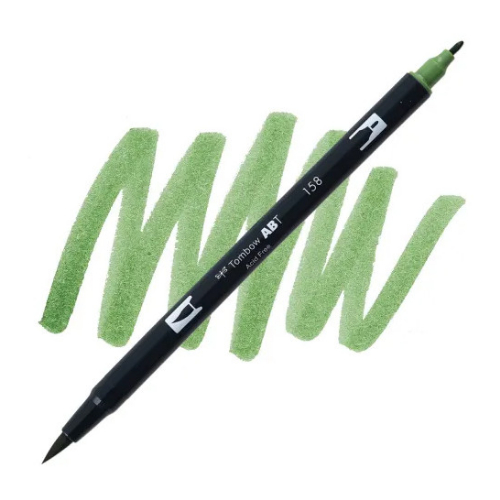 Tombow - Dual Brush Pen 158 (Dark Olive)