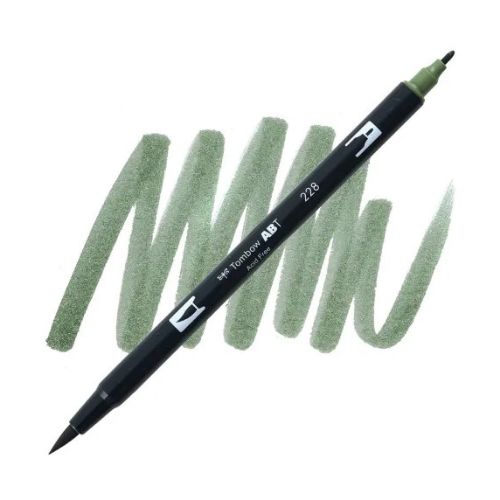 Tombow - Dual Brush Pen 228 (Gray Green)