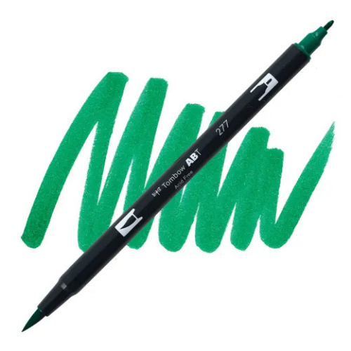 Tombow Dual Brush Pen 277 (Dark Green)