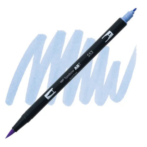 Tombow Dual Brush Pen 553 (Mist Purple)