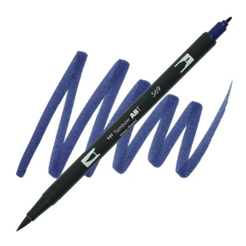 Tombow Dual Brush Pen 569 (Jet Blue)