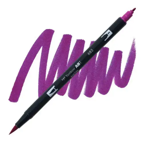 Tombow Dual Brush Pen 685 (Deep Magenta)