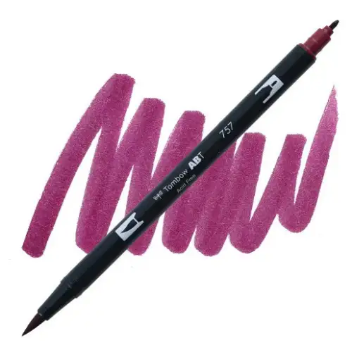 Tombow Dual Brush Pen 757 (Port Red)