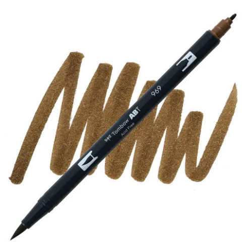 Tombow - Dual Brush Pen 969 (Chocolate)
