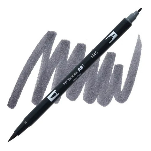 Tombow - Dual Brush Pen N45 (Cool Grey)