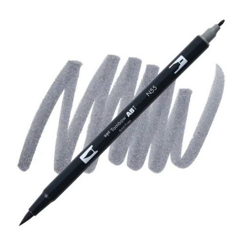 Tombow - Dual Brush Pen N55 (Cool Grey)