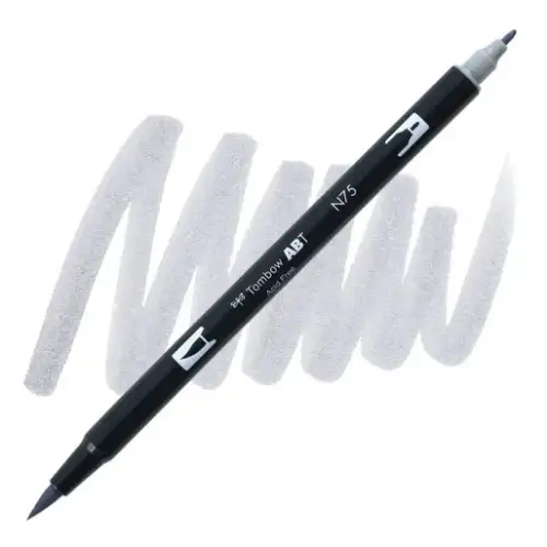 Tombow - Dual Brush Pen N75 (Cool Grey)